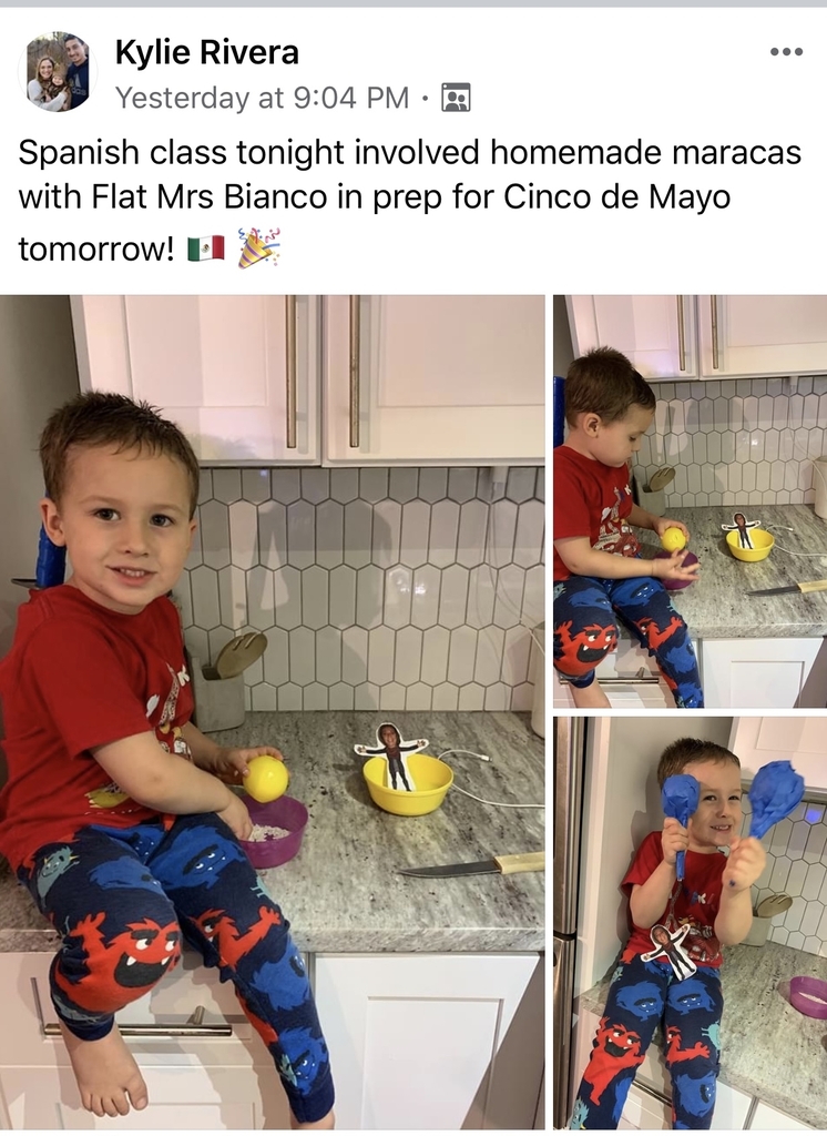 Ryder making maracas for Cinco de Mayo! 